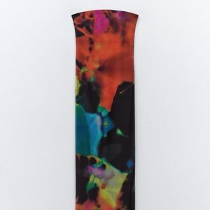 Zara Strapless Printed Mesh Dress - NWT